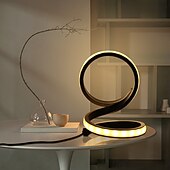 baratos Candeeiros de mesa-1pc nórdico simples espiral lâmpada de mesa, quarto cabeceira proteção para os olhos, regulável usb alimentado led lâmpada decorativa para casa sala de estar quarto