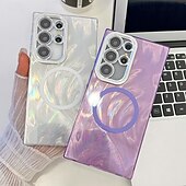 お買い得  サムスン用ケース-電話 ケース 用途 S24 Ultra S24 Plus S24 FE S23 Ultra A55 A35 A25 A15 5G A54 S25ウルトラ バックカバー 磁石バックル ワイヤレス充電をサポート 耐衝撃 レトロ風 仕上げ