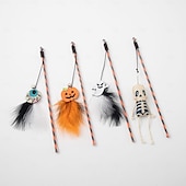 abordables Jouets pour chats-Peluches Jouet à Plumes Jouet interactif Cordes avec Amovible Durable Exercice pour animaux de compagnie Relâcher la pression Dressage d&#039;animaux pour Chat Intérieur Extérieur Jeu d&#039;animaux