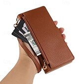 baratos Capa Samsung-telefone Capinha Para S24 S23 S22 S21 Ultra Plus S21 FE A55 5G A54 A34 A14 A72 A52 A42 A32 A22 A12 A02 S20 Plus S20 Ultra S20 A53 A33 A23 A13 A21s Capa traseira Com Suporte Zíper com cordão Retro TPU