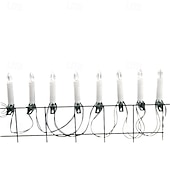 cheap Battery String Lights-Festive LED Candle Light String Warm White Battery-Powered Clip-On For Easy Hanging Perfect For Christmas Tree &amp; Holiday Decor