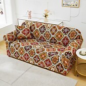 baratos Cobertura de Sofa-capa de sofá estampada capa elástica para sofás em formato de L protetor de móveis elegante e durável ideal para renovar a decoração da sua sala de estar com um design exclusivo