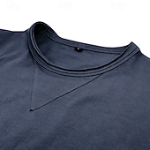 preiswerte Basic-T-Shirts-Herren T Shirt T-Shirt Langarmshirt Langarm Rundhalsausschnitt Frühling &amp; Herbst Einfach Mode Designer Basic Klassicher Stil Urlaub Straße Ausgehen Schwarz Weiß Marinenblau Top T-Shirt für Herren