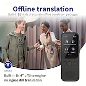 cheap Computer Peripherals-Language Translation Device Two-way Real-time Voice Translation Supports 138 Languages Accurate Offline And Recording 2 Hd Inch Touch Screen For Travel Business And Study