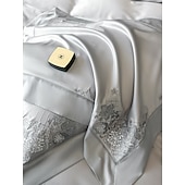 economico Collezione d&#039;elite-Set copripiumino da 4 pezzi, 100% cotone biologico, tessuto morbido e traspirante, include copripiumino e federe per un sonno confortevole.