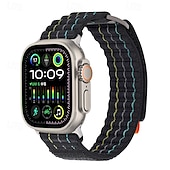 Χαμηλού Κόστους Ζώνες Apple Watch-Αθλητικό Μπρασελέ Συμβατό με Ζάντα ρολογιού Apple Watch 38mm 40mm 41mm 42mm 44mm 45mm 49mm Μεταλλικό κούμπωμα Ρυθμιζόμενο Αναπνέει Νάιλον Ανταλλακτικό λουράκι ρολογιού για iwatch Ultra 2 Series 9 8 7