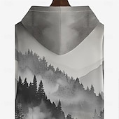 baratos Padrão 3D-Homens Gráfico Moletom Moletons Férias Diário Manga Longa Com Capuz Férias Esportes Para Noite Branco Estampado Inverno Primavera &amp; Outono Designer
