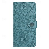 cheap Samsung Cases-Phone Case For Samsung Galaxy S24 S23 S22 S21 Ultra Plus A55 A35 A25 A15 5G S20 FE S25 Ultra Wallet Case with Wrist Strap Kickstand Warm Flower Floral TPU PU Leather
