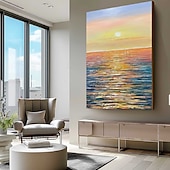 voordelige Stillevens schilderijen-olieverfschilderij handgeschilderd abstract zeegezicht schilderijen op canvas handgemaakt rijk getextureerd oceaan schilderij moderne wandkunst handgeschilderd kunstwerk landschap schilderij voor