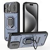 cheap iPhone Cases-Phone Case For iPhone 16 Pro Max iPhone 15 Pro Max iPhone 14 Pro Max iPhone 13 Pro Max Back Cover Ring Holder Shockproof TPU PC Metal