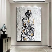 preiswerte Gemälde mit Menschen-großes Aktmädchen Gemälde handgemachtes figuratives Gemälde Kunstwerk großes abstraktes Mädchen Gemälde handgemalt Impressionismus Aktmädchen Gemälde Fine Art Frauen Gemälde für Wohndekoration bestes