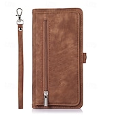 abordables Carcasas iPhone-teléfono Funda Para iPhone 16 Pro Max Plus iPhone 15 Pro Max Plus iPhone 14 13 12 11 Pro Max Plus Funda Trasera con Soporte Magnética con cordón Retro TPU Cuero de PU