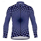 cheap Men&#039;s Jerseys-Men&#039;s Cycling Jersey 3D Long Sleeve Bike Tee Tshirt Top with 3 Rear Pockets Mountain Bike MTB Road Bike Cycling Quick Dry Front Zipper Wicking Sports Navy Blue Green Clothing Apparel