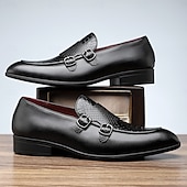 Χαμηλού Κόστους Ημιεπίσημο-ανδρικά loafers από ψεύτικο δέρμα με σχέδιο κροκόδειλου με λεπτομέρεια με διπλή αγκράφα - κομψά παπούτσια για επίσημες περιστάσεις και επαγγελματικές συναντήσεις