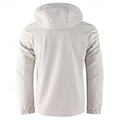 cheap Sport Jacket-Men's Winter Coat Winter Jacket Sport Coat Hiking Jacket Outdoor Camping &amp; Hiking Waterproof Windbreaker Zipper Pocket Fall Winter Solid Color Fashion Streetwear Hooded Regular Black White Navy Blue