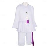 olcso Anime kosztümök-Majom D. Luffy Anime Szerepjáték Jelmezek Felszerelések Cosplay öltönyök Mindszentek napja Farsang Álarcos mulatság Kabát Öv Rövidnadrágok Kompatibilitás Férfi Felnőttek