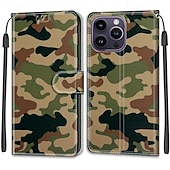 Χαμηλού Κόστους iPhone Θήκες-τηλέφωνο tok Για iPhone 14 13 12 Pro Max Plus iPhone 14 Pro Max iPhone 13 12 Pro Max iPhone 12 Pro Max Πίσω Κάλυμμα με βάση στήριξης με λουράκι καρπού Υποδοχή κάρτας Ρετρό TPU PU δέρμα