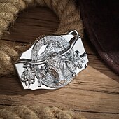 cheap Men&#039;s Belt-Men&#039;s Belt Buckle Buckle Silver Bronze Alloy Vintage Style Retro Vintage Cow Daily Religious Celebrations