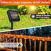 رخيصةأون يعمل بالطاقة الشمسية-سلسلة أضواء ثلاثية الأبعاد تعمل بالطاقة الشمسية على شكل أوراق القيقب اليقطينية بطول 6.5 متر و30 مصباح LED خارجي مقاوم للماء لحديقة الخريف وعيد الشكر وعيد الميلاد وحفلات الزفاف والعطلات وفناء المنزل