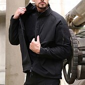 preiswerte Fleece &amp; 3 in 1 Jacken-Herren Outdoorjacke Soft Shell Jacke Wanderjacke Winter Draussen Patchwork warm Fleece-Futter Wasserdicht Windundurchlässig Vliesjacken Warme taktische Jacke Voller Reißverschluss Klettern Camping