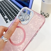 Χαμηλού Κόστους iPhone Θήκες-τηλέφωνο tok Για iPhone 16 Pro Max Plus iPhone 16 Pro Max iPhone 15 iPhone 15 Pro Max iPhone 14 Pro Max Πίσω Κάλυμμα Μαγνητική Υποστήριξη ασύρματης φόρτισης με λουράκι καρπού Ρετρό Επιμετάλλωση