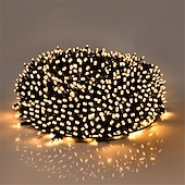 baratos Plug String Lights-dc24v tensão segura led luzes de corda de natal 100m 50m 20m 10m com 800 leds e 400 leds, luzes de natal de tira de fadas, iluminação externa à prova d&#039;água ip65 para natal, festa, eventos de ano