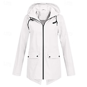ieftine Jachete impermeabile-Pentru femei Μπουφάν πεζοπορίας Iarnă În aer liber Impermeabil Rezistent la Vânt Multi-buzunar Fermoar Față Jachetă ușoară Fermoar Întreg Camping / Drumeții / Speleologie Alb Vișiniu Albastru Marin