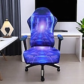 preiswerte Esszimmerstuhl-Abdeckung-4-teiliger, abnehmbarer Computerstuhlbezug für Gaming-Stühle, einfach zu montieren, Schutzhülle für Bürostühle, Liegestühle und Rennstühle