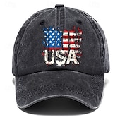 economico Cappellino da baseball da uomo-Per uomo Cappellino da baseball Cappello da sole Cappello da camionista Nero Blu marino scuro Cotone Regolabile Di tendenza Da tutti i giorni Festival Pop art Modello Bandiera Casual / quotidiano