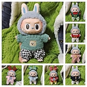baratos Conjuntos de Roupas e Acessórios para Bonecas-Conjunto de Roupas para Boneca de 7in/17cm Roupas de Pelúcia ForLabubu Suéter de Boneca (SEM Boneca)