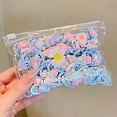 cheap Hair Styling Accessories-40pcs Cute Hair Tie Set - Colorful Elastic Bands for Women &amp; Girls, Perfect for Ponytails &amp; Braids