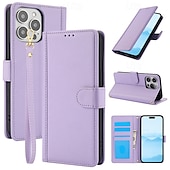 Χαμηλού Κόστους iPhone Θήκες-τηλέφωνο tok Για iPhone 16 iPhone 15 Pro Max Plus iPhone 14 13 12 11 Pro Max Plus Θήκη κάρτας πορτοφολιού Προστατευτικό για όλο το σώμα με λουράκι καρπού Σταντ ποδηλάτου Ρετρό TPU PU δέρμα