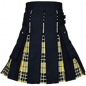 levne Spodní části-Retro Punk a gotika Skotské užitkové kilty Ren Faire Pánské Keltské Plesová maškaráda Večírek Dospělé Sukně