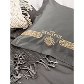 economico Collezione d&#039;elite-Set copripiumino da 4 pezzi, 100% cotone biologico, tessuto morbido e traspirante, include copripiumino e federe per un sonno confortevole.