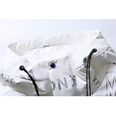 رخيصةأون معاطف وجواكت طويلة رجالي-رجالي معطف شتوي سترة البخاخ سترة هوديي القطن الحرير التقليد كنزة مع قبعة الأماكن المفتوحة كاجوال / يومي قصيرة ضد الهواء الدفء خريف &amp; شتاء لون خالص / عادي فضي أسود أبيض سترة البخاخ