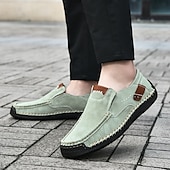 levne Pánské nazouváky a mokasíny-pánské ležérní slip-on mokasíny, lehké prodyšné boty z umělé kůže s protiskluzovou podrážkou, ideální pro každodenní nošení a outdoorové aktivity