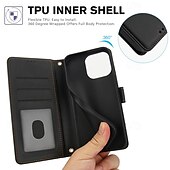 preiswerte Handyhülle für iPhone-Handy Hülle Handyhüllen Für iPhone 16 iPhone 15 Pro Max Plus iPhone 14 13 12 11 Pro Max Plus Brieftasche Kartenetui Ganzkörperschutz mit Lanyard mit Handschlaufe Retro TPU PU-Leder