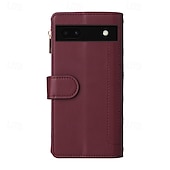 ieftine Alte Carcase-telefon Maska Pentru Pixel 9 Pro Pixel 9 Pro XL Pixel 8 Pro Pixel 8 Pixel 9 Pixel 7 Pixel 7 Pro Capac Spate rezista Fermoar Acceptă încărcarea fără fir Retro TPU PU piele