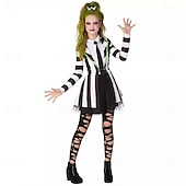 levne Klasický horor-Beetlejuice Zombie Lydia Deetzová Kostým Dětské Dospělé Dámské Dívčí Horor Výkon Párty předvečer Všech svatých Karneval Jednoduchý karnevalový kostým
