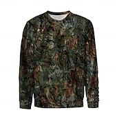 cheap Men's 3D Sweatshirts-Men's Graphic Camo / Camouflage Sweatshirts Golf Pullover Sweatshirt Long Sleeve Sweatshirt Hooded Vacation Cool Daily Print Vacation Sports Outdoor Going out Printing Winter Spring &amp;  Fall