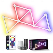voordelige Slimme lampen-LED Slimme Lamp Tuya Slimme Wifi Kleurrijke Splicing Lamp DIY Binnenwand Sfeerlamp Draadloze Bluetooth LED Creatieve Ophaal Quantum Licht Koppeling Inductie 6/9/12 Packs
