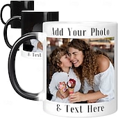 baratos Para homens-Caneca mágica de cor personalizada Melhor Presente para o Pai Caneca de Foto que Revela com Calor Caneca de Natal com Imagem Presente de Cerâmica para Natal Aniversário Aniversário