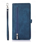 abordables Carcasas iPhone-teléfono Funda Para iPhone 16 Pro Max Plus iPhone 15 Pro Max Plus iPhone 14 13 12 11 Pro Max Plus Funda Trasera con Soporte Magnética con cordón Retro TPU Cuero de PU