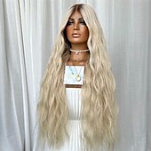 economico Parrucche lace front capelli veri-parrucca frontale in pizzo 13x4 con capelli umani remy, parrucca bionda cenere con capelli per bambini, senza colla, con onde naturali e ombre, per donne