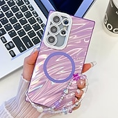 Недорогие Чехлы для Samsung-телефон Кейс для Назначение S24 Ultra S24 Plus S24 S24 ФЭ S23 Ultra А55 А35 А25 А15 5Г A54 S25 Ультра Кошелек для карт Магнитный Поддержка беспроводной зарядки с ремешком на запястье Ретро Покрытие