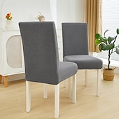 abordables Funda para silla de comedor-Funda elástica para silla de comedor, funda para silla de comedor con respaldo alto, funda para silla de hotel para banquete de boda, funda para silla de jacquard lisa, funda elástica para silla