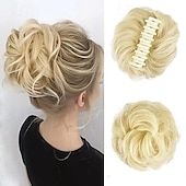 economico Chignon-Chignon Chignon Con clip Capelli sintetici Pezzo di capelli Estensione capelli Ondulato Feste Giornaliero Da tutti i giorni Rosso Marrone Grigio
