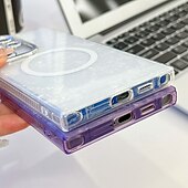 お買い得  サムスン用ケース-電話 ケース 用途 S24 Ultra S24 Plus S24 S24 FE S23 Ultra A55 A35 A25 A15 5G A54 S25ウルトラ バックカバー 磁石バックル ワイヤレス充電をサポート 耐衝撃 レトロ風 仕上げ
