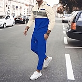 tanie podstawowe dresy-Męskie Bluza z Kapturem Dres Bluza Czarny Biały Królewski błękit Khaki Ciemnoszary Kaptur Pasek 2-częściowa Sport i turystyka Codzienny Święto Moda miejska Podstawowy Codzienny Wiosna i jesień Odzież