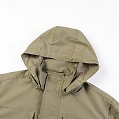 ieftine Fleece și jachete 3 în 1-Bărbați Jachetă Softshell Μπουφάν πεζοπορίας În aer liber Rezistent la Vânt Rezistent la Apă Jachetă de vânt Voiaj Kaki Albastru Închis Gri